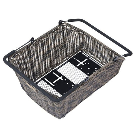 Basil panier à vélo cento aspect rotin multi système 41 x 25 x 12 cm - marron