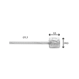 Communiquez le câble intérieur Elvedes 4000 mm en acier inoxydable lisse Ø1,1 mm Shimano Sram N-Nippel (sur carte)