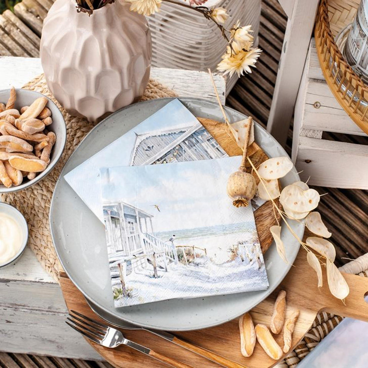 Bougie d'ambiance petite cabane de plage