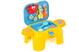 Jouets de plage table de sable et d'eau compacte avec accessoires, 16 pièces
