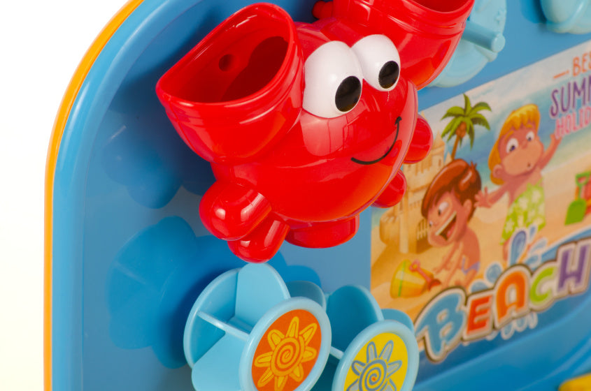 Jouets de plage table de sable et d'eau compacte avec accessoires, 16 pièces