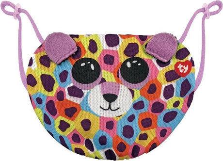 Masque facial bonnet Van der Meulen Ty Giselle Leopard, réutilisable et lavable