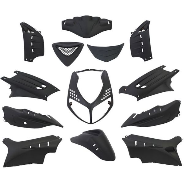 Jeu de tôles de bordure 13 pièces pour Peugeot Speedfight 2 - noir mat