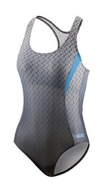 Becco Bathing Costume dames polyester gris bleu taille 46