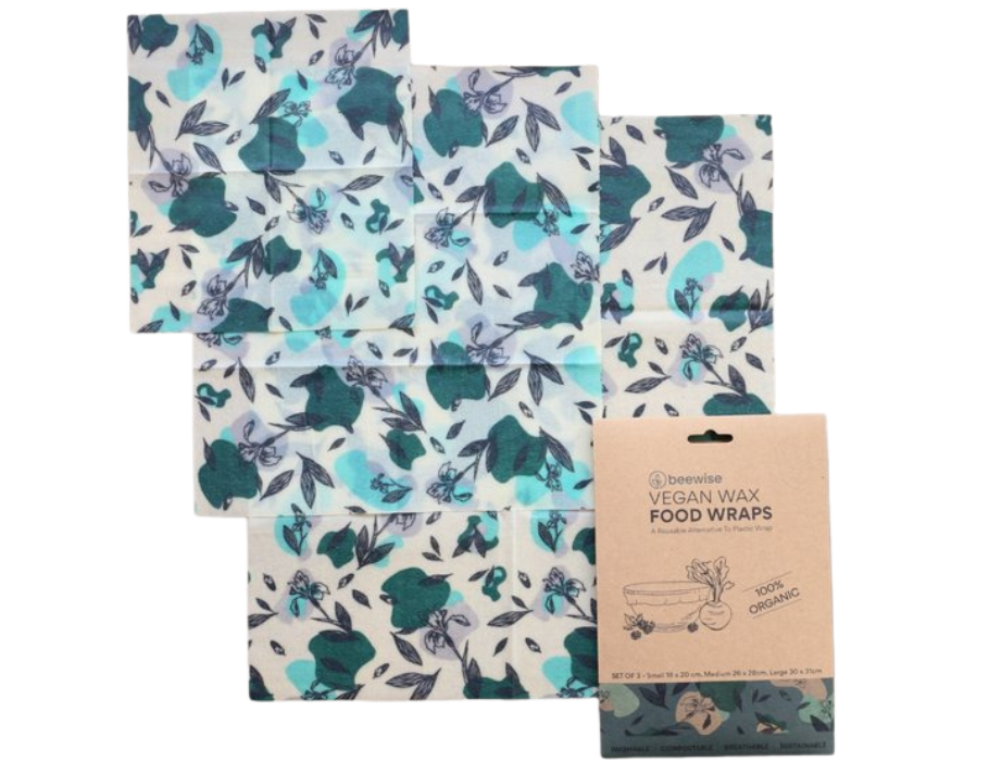 Emballages alimentaires végétaliens Beewise - lot de 3 - bleu