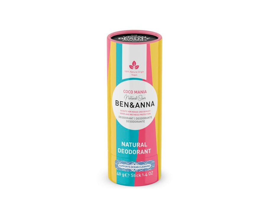 Déodorant Ben Anna en tube papier - coco mania - 40 grammes