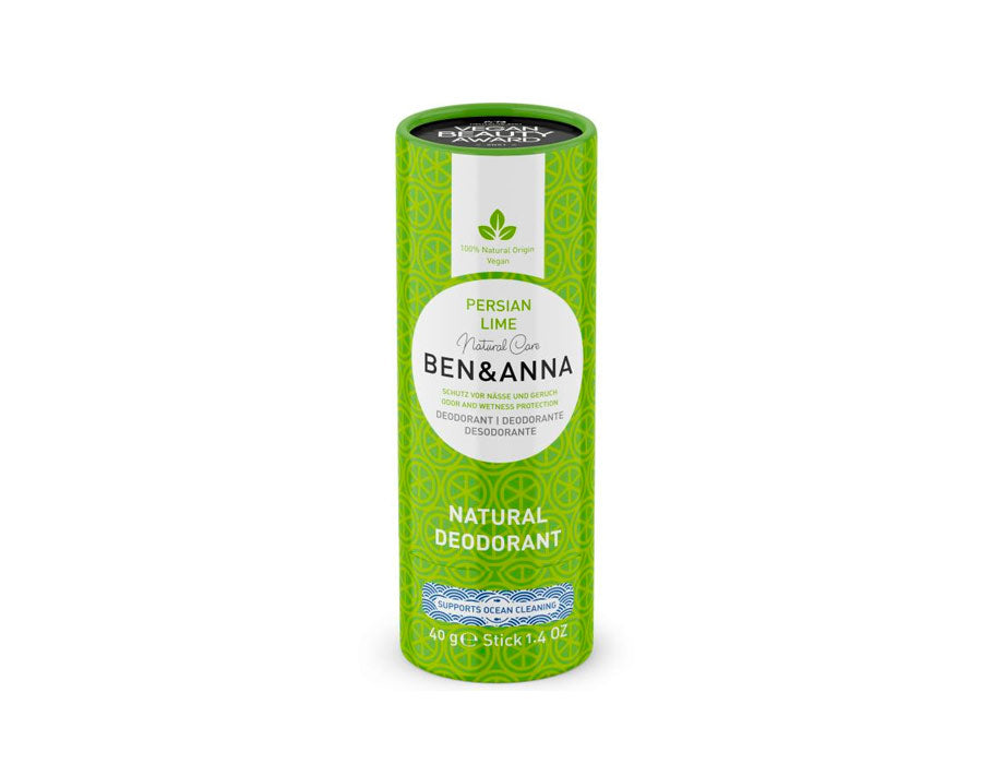 Déodorant Ben Anna en tube de papier - citron vert persan - 40 grammes