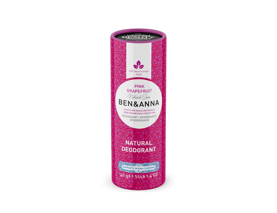 Déodorant Ben Anna en tube papier - pamplemousse rose - 40 grammes