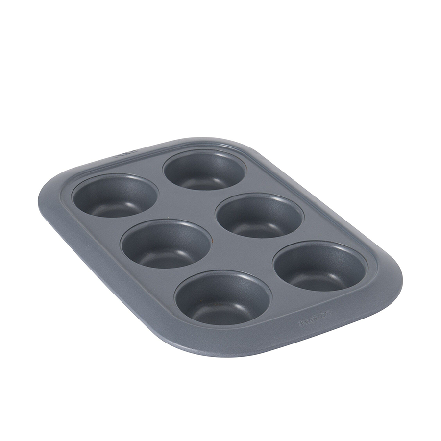 Berghoff gem cupcake vorm met 6 cups grijs 29x20x3cm