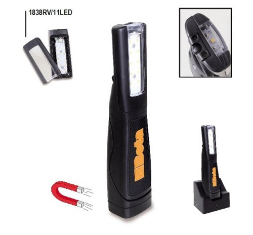Lampe Bêta 1838 11led | rechargeable | boîtier en caoutchouc antichoc - 018380111