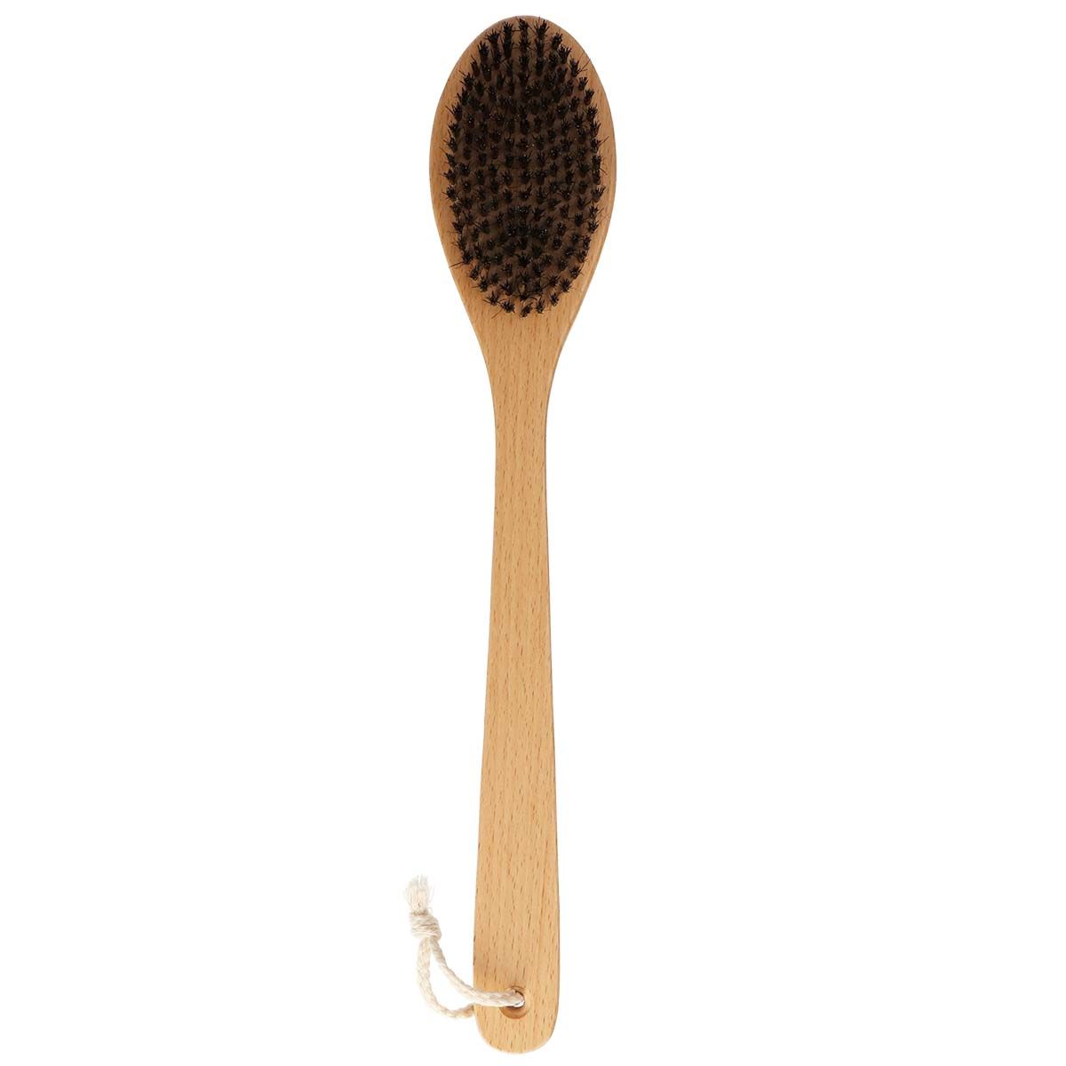 Brosse de bain amusante en poils de bois