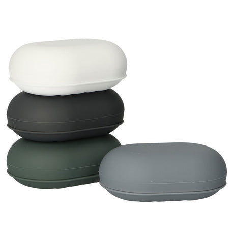 Boîte à savon ludique pour le bain soft-touch assortie