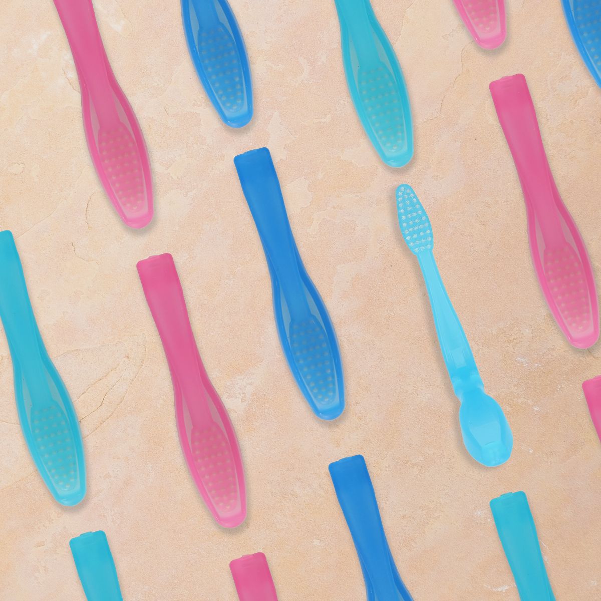 Brosse à dents de voyage amusante pour le bain, assortie