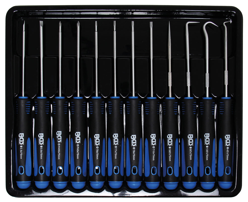 Jeu de tournevis et crochets mécaniques de précision Bgs technic 12 pièces