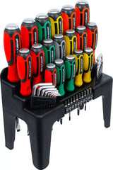 Jeu de tournevis techniques BGS avec assortiment d'embouts dans un support en plastique 44 pièces