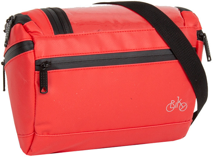 Sacoche de guidon Bike carbone hydrofuge avec bandoulière 5l rouge