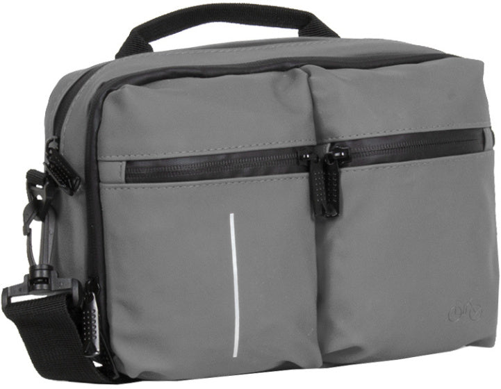 Sacoche de guidon Bike Splash hydrofuge avec bandoulière 3l gris
