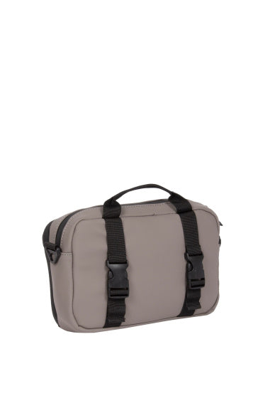 Sacoche de guidon Bike Splash déperlante avec bandoulière 3l taupe