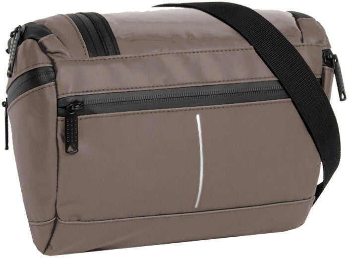 Sacoche de guidon déperlante Bike Splash avec bandoulière 5l taupe