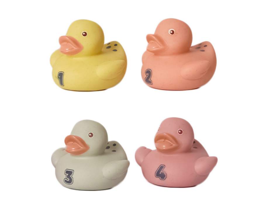 Canards de bain en bioplastique Bio Toys (4 pièces)