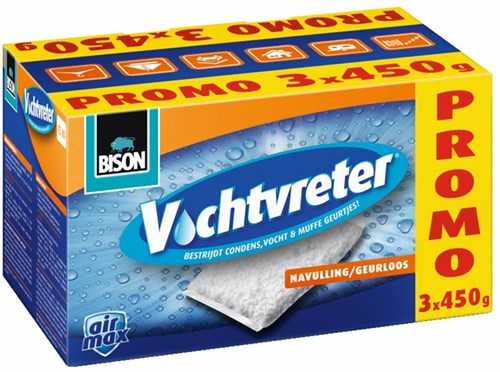 Bison absorbeur d'humidité ultra recharge 3x450g