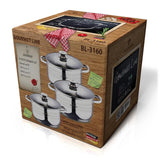 Blaumann gourmet line set de poêles 3 pièces
