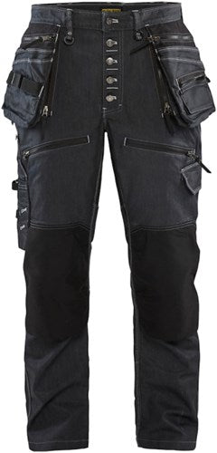 Blåkläder baggy denim stretch x1900 19991141 | marineblauw zwart | maat c156 - 7330509459287