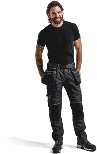 Blåkläder werkbroek denim stretch x1900 19901141 | marineblauw zwart | maat c148 - 7330509531785