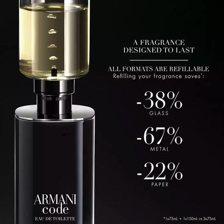 Giorgio Armani eau de toilette rechargeable code homme 50ml