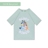 Bleu | maillot de bain anti-UV vert à manches courtes