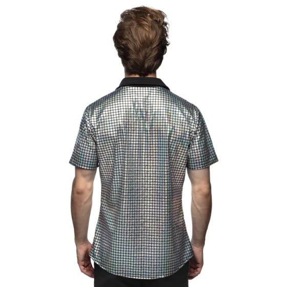 Boland disco Diamond Shirt Men Silver Taille L