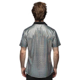 Boland disco Diamond Shirt Men Silver Taille L