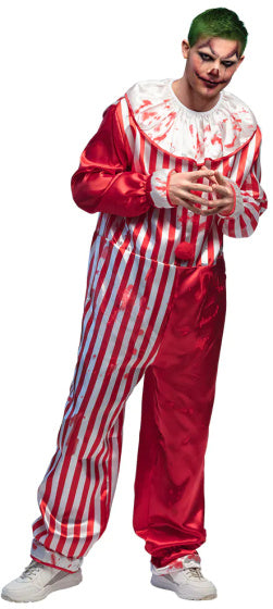 Costume de clown Boland Killer Men rouge taille blanc 50 52 (m)