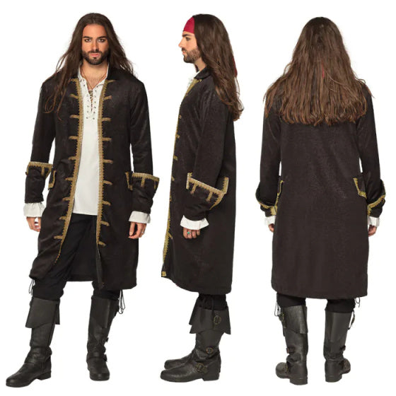 Boland Pirate Veste Polyester Men Black Gold Size XL (54)