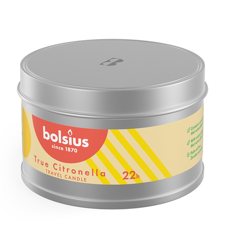 Bolsius boîte d'extérieur citronnelle vraie 87 49mm