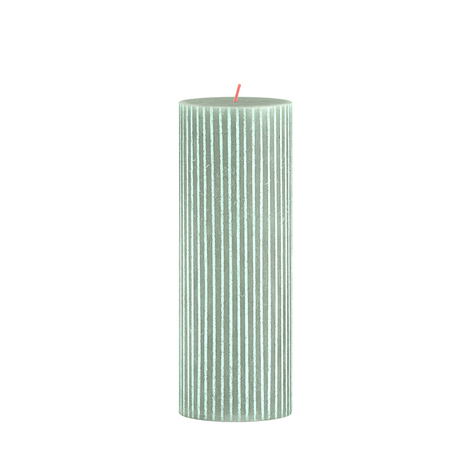 Bolsius bougie pilier rustique silhouette édition ensoleillée vert jade 190 68mm