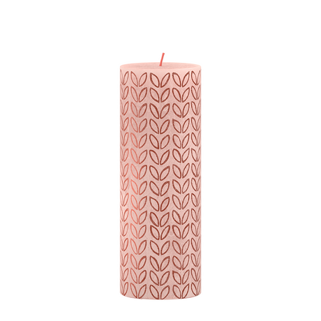 Bolsius bougie pilier rustique silhouette édition ensoleillée rose brumeux 190 68mm