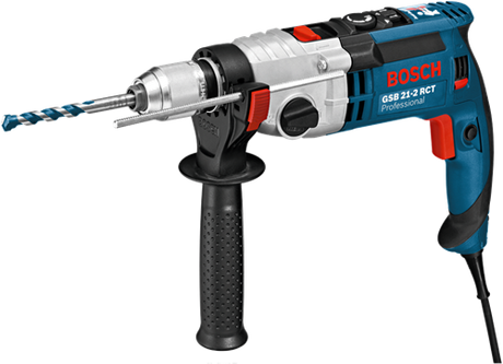 Perceuse à percussion Bosch GSB 21-2 RCT (butée de profondeur 210 mm, poignée, mandrin sans clé 13 mm)