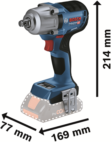 Bosch bleu bosch professional gds 18v-450 hc clé à chocs sans fil 450nm 1 2 anneau de friction 18v corps de base - 06019k4000