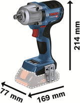 Bosch bleu bosch professional gds 18v-450 hc clé à chocs sans fil 450nm 1 2 anneau de friction 18v corps de base - 06019k4000