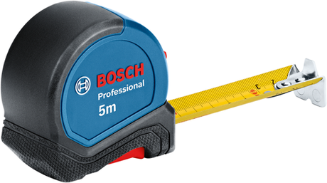 Bosch professional - mètre ruban - 5m - crochet magnétique - boîtier ergonomique