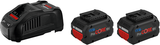 Kit de démarrage Bosch bleu 18v avec 2 batteries procore18v 5.5ah + chargeur gal 1880 cv - 1600a0214c