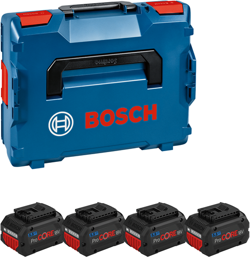 Bosch bleu accessoires bosch batterie | 4 x procore18v 5,5ah | dans l-boxx - 1600a02a2h