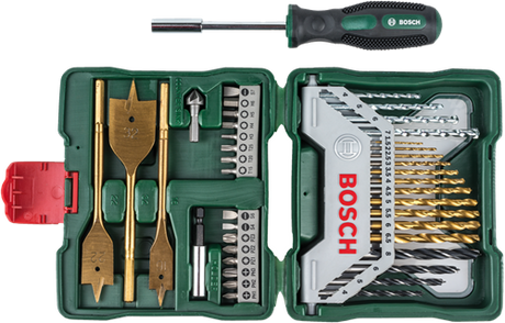 Bosch accessoires bosch x-line borenset - 40-delig - titanium plus serie - voor hout, metaal en steen