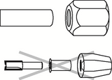 Bosch Spantang 6 mm pour les machines à fraisage GOF et GMF