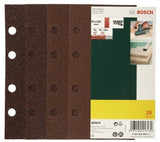 Accessoires Bosch jeu de 25 feuilles abrasives 125 mm pour ponceuses excentriques, grain 40, 60, 80, 120 - 2607019495
