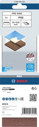Accessoires Bosch 3 pneus 75x533 x440, idéal pour bois+peinture, k40 - 2608606069