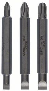Accessoires Bosch Jeu de 3 embouts doubles s 0,6x4,5, s 0,8x5,5, s 1,2x6,5 ; ph1, ph2, ph3; 60mm 3 pièces - 2607001746
