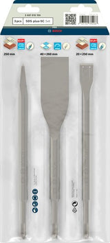 Accessoires Bosch Jeu de 3 burins professionnels SDS-plus | 2607019159 - 2607019159