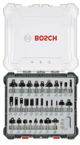 Accessoires Bosch jeu de fraises mixtes 30 pièces - diamètre de tige 8 mm - 2607017475